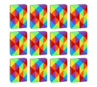 Regla Mágica Colorida De 16 Piezas, Juguetes Educativos para Niños, Juguetes Tridimensionales Multijuego, Rompecabezas De Deformación Larga, Regalos De Juguetes para Niños