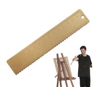 Regla Matemática De Cobre: Herramienta De Marcador De Borde Dentado, Regla Recta De Latón Pequeña De 15 Cm, Suministros De Arte De Escala De Precisión Duradera, Medición De Oro Elegante Para Matem