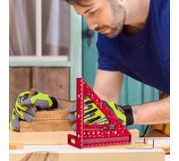 Regla Medidora 3D Multiangulo | Escuadra de Carpintero Multiángulo para Madera y Medición Rápida | Instrumentos De Medición Con Transportador Ajustable - Diseño y Trazado para