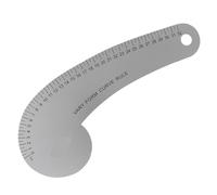 Regla Metalica Regla curva de costura metal for diseño moda, confección patrones y sistema métrico (32 cm, 48 60 cm)(32cm)
