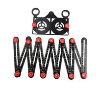 Regla multiángulo de aluminio resistente, perfecta para azulejos, cristalería y otras tareas de construcción (regla de 12 pliegues)