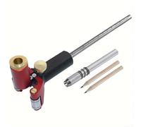 Regla multifuncional para carpintería, con rango de 0 a 120 mm, herramienta de marcado de doble propósito de aleación de aluminio de acero inoxidable y latón