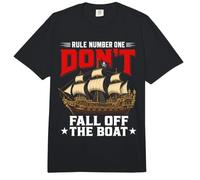 Regla número uno no se caiga del Pirata del Barco Comfort Colors Adult Heavyweight T-Shirt
