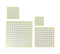 Regla para acolchar acrílica, líneas de cuadrícula cuadradas, regla de planchado transparente de doble Color para cortar tela para medidas, 4 Uds.