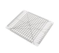 Regla para acolchar acrílica, regla de costura ranurada, regla de corte de tela cuadrada transparente, escala precisa, línea de rejilla negra, regla de patchwork multifunción para