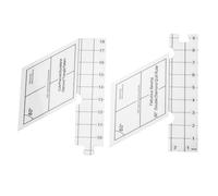 Regla para acolchar de doble tira de 18 pulgadas, regla para colcha de diamante, transparente de alta precisión para diseñadores