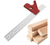 Regla para carpintería, herramienta de medición de carpintero, regla multiángulo, guía de borde de posicionamiento, instrumento de diseño de precisión que garantiza cortes precisos, escala duradera