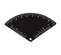 Regla para cejas: diseño de hueso de 8,8 x 5,5 cm, herramienta de medición de acero inoxidable, medidor cosmético de varios estilos con portabilidad compacta | Mapeo rápido de cejas para profesionales