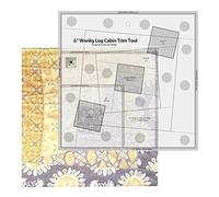 Regla para colchas | Regla de costura de patchwork | Schneider Regla Log Cabin Trim Tool para diseño de moda e instrucciones de tela