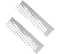 Regla para pintura de diamantes, 2 unidades, peque a regla de acero inoxidable para manualidades, herramienta de dibujo con 216 cuadr culas en bl