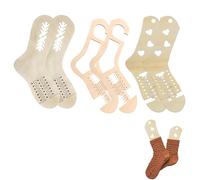 Regla para tejer, bloque de madera resistente, peines de tejer resistentes, práctica herramienta doméstica de 6 piezas, molde ajustable para tejer hilos artesanales, forma