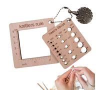 Regla Para Tejer De Madera - Herramienta De Calibre Cuadrado De 15 Cm, Escalas De Medición Claras | Guía De Tejedor De Costura De Precisión Para Puntadas Precisas, Artesanía De Acolchado De Ganchillo,