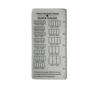Regla para tejer ganchillo, herramienta de medición de puntada acrílica para proyectos de costura y ganchillo con diseño de cuadrícula y tamaño portátil de 15 x 5,9 cm