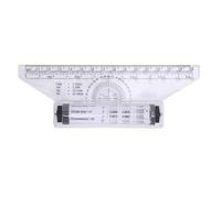 Regla paralela enrollable, medición de dibujo de la curva de regla de regla de redacción multipropósito con protactor incorporado para matemáticas de la oficina de arquitecto (15 cm)