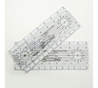 Regla paralela marina con diseño ergonómico, para tareas de navegación y topografía que requieren planificación y medidas precisas de ruta (Transparente)