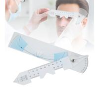 Regla PD con manual de instrucciones (idioma español no garantizado), herramienta de medición de gafas acrílicas 5 en 1 para PD, PH, CVD, FFA, PT y diámetro de pupila/iris (1Pcs)