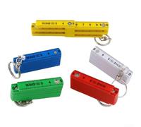 Regla plegable compacta de 50 cm, herramienta de medición portátil con construcción de plástico de larga duración para diseño multiusos y medidas sobre la marcha (blanco)