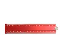 Regla plegable de aleación de aluminio de estilo simple, regla de ángulo plegable, herramienta de medición geométrica de regalo (rojo)