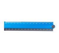 Regla plegable de aleación de aluminio, herramienta de medición de regla de papelería de Metal plegable Simple, azul, negro y negro, 30cm