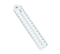 Regla plegable, flexible, transparente, recta, herramienta de medición de matemáticas para estudiantes, profesores, dibujos, longitud de 0 a 30 cm