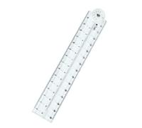 Regla plegable, flexible, transparente, recta, herramienta de medición de matemáticas para estudiantes, profesores, dibujos, longitud de 0 a 30 cm, portátil