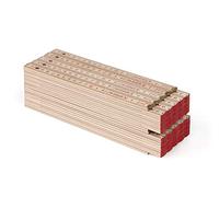 Regla plegable Metrie™ BLOCK 72-2 m - Haya natural - Graduación dúplex, fabricada en la UE - 10 unidades