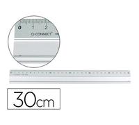 Regla Q-Connect Metalica Aluminio 30 Cm