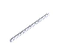 Regla recta acrílica transparente, regla de de 0-30cm para estudiantes, herramienta de dibujo de matemáticas para ingenieros, geometría matemática