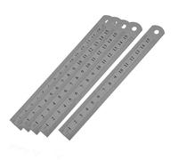 Regla recta de acero inoxidable de 15 cm y 6 pulgadas con doble cara marcada, 5 unidades