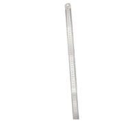 Regla recta de acero inoxidable de 50 cm, herramienta de medición engrosada, soporte de coche, defensa en pulgadas, escala de doble cara, multifunción para costura y manualidades