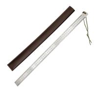 Regla resistente, reglas de acero de 50 cm, medida unitaria en pulgadas y cm, regla de defensa de pulgadas