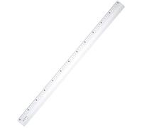 Regla rígida de aluminio transparente de 60 cm - Escala grabada y tira antideslizante - Herramienta de precisión para medir, trazar y cortar - Ideal para oficinas, talleres y escuelas - Antideslizante