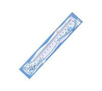 Regla suave de 15 cm con herramienta de medición de escala transparente, reglas para dibujar, ingeniería, enseñanza, gatos suaves y encantadores con escala transparente recta para estudiantes