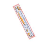 Regla suave de 15 cm con herramienta de medición de escala transparente, reglas para dibujar, ingeniería, enseñanza, gatos suaves y encantadores con escala transparente recta para estudiantes