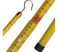 Regla telescópica aislada for trabajos eléctricos: vara de medición de alto voltaje con bolsa de transporte, perfecta, 1 unidad(Yellow,18m)