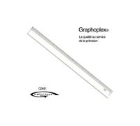 Regla transparente 1 bisel + abolladura 40 cm