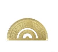 Regla transportadora triangular de latón para diseño de precisión, trabajo, dibujo, cartografía y fines de medición académica (F)