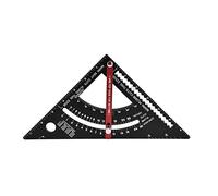 Regla triangular ajustable, herramienta de diseño de carpintería, regla multifuncional de aleación de aluminio móvil con escala láser transparente, rango de medición lateral de 7