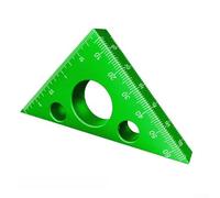 Regla triangular de aleación de aluminio ligera para un diseño preciso de ángulos y para medir en proyectos de carpintería y carpintería (verde)