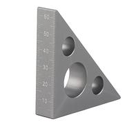 Regla triangular de aleación de aluminio, regla de ángulo recto, herramienta de medición para carpintería