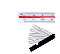regla triangular de aluminio Triángulo de escala tres bordes, dibujo a gran, arquitectónico interior, regla aumento, diseño prendas en forma T paralela(Small-Sector ruler)