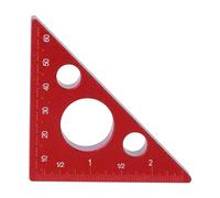 Regla triangular de ángulo recto de 2 pulgadas/6 cm, regla cuadrada de aleación de aluminio para carpintería, doble escala en centímetros y pulgadas, herramienta de medición de
