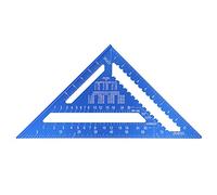 Regla triangular de ángulos, escuadra de 12 pulgadas a 45°, medidor de trazado para carpintería en aleación de aluminio con escala láser, herramienta de transportador dual métrico