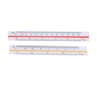 Regla Triangular de Arquitecto, Set de 2 Reglas con Escalas 1:20, 1:25, 1:50, 1:75, 1:100, 1:125 para Arquitectos, Estudiantes, Dibujantes e Ingenieros