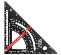 Regla triangular de carpintería de 7 pulgadas cuadrada para medir ángulos, nivelación, ajustes de sierra y mucho más (A)