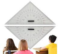 Regla Triangular,Doble Regla Acrílica con Escalas Arquitectónicas y Marítimas - Regla Triángulo para Dibujo de Tarjetas 30 cm | Para Barcos, Cartografía, Medición, Educación