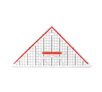 Regla triangular - Herramienta de geometría transparente, regla matemática de papelería con marcas precisas, reglas triangulares para arquitectos, diseñadores de oficina, ingenieros, estudiantes