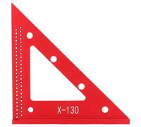 Regla triangular para carpintería, escuadra triangular de carpintero, regla de ángulo recto de aleación de aluminio con escala clara para el trazado de techos y escaleras, escuadra