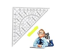 Regla triangular para dibujar | Regla escolar de 22 cm, regla de dibujo, transportador de matemáticas, regla escolar para corte de costura de