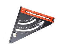 Regla triangular plegable de aluminio, goniómetro de precisión con posicionamiento ajustable, herramienta multifuncional para carpintería